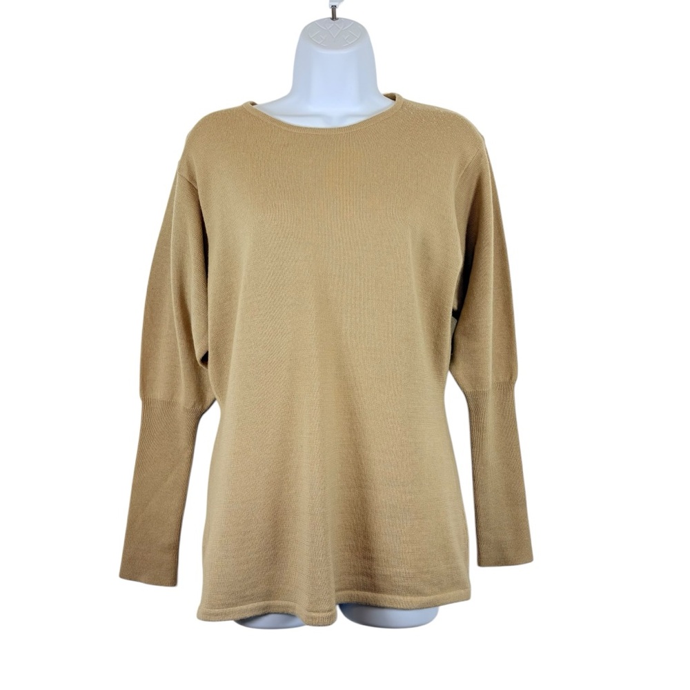 Andrea Jovine 100% Wool Minimalist Cozy Classic Crewneck Rustic Sweater SzL
